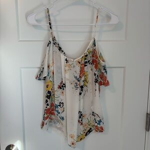 Joie Silk Floral Cold Shoulder Camisole